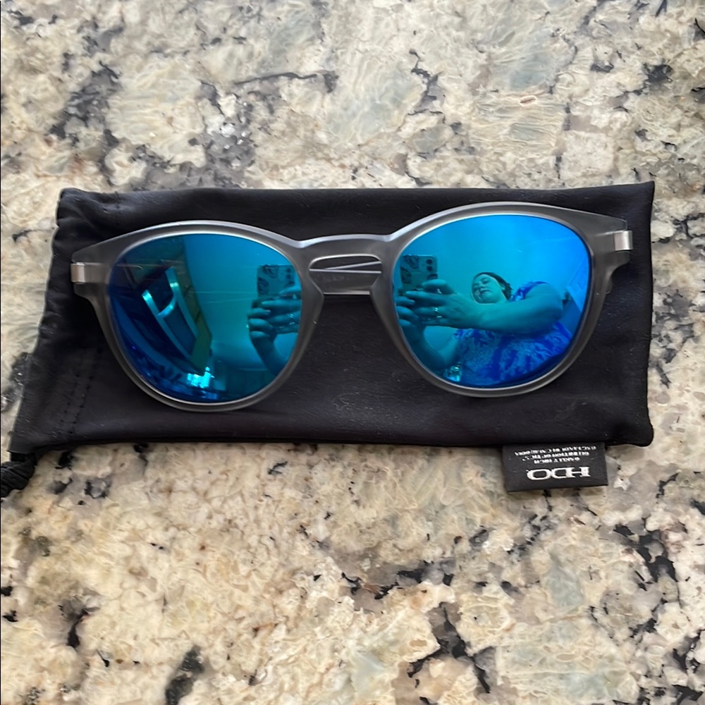 Oakley Blue and Gray Latch Sunglasses